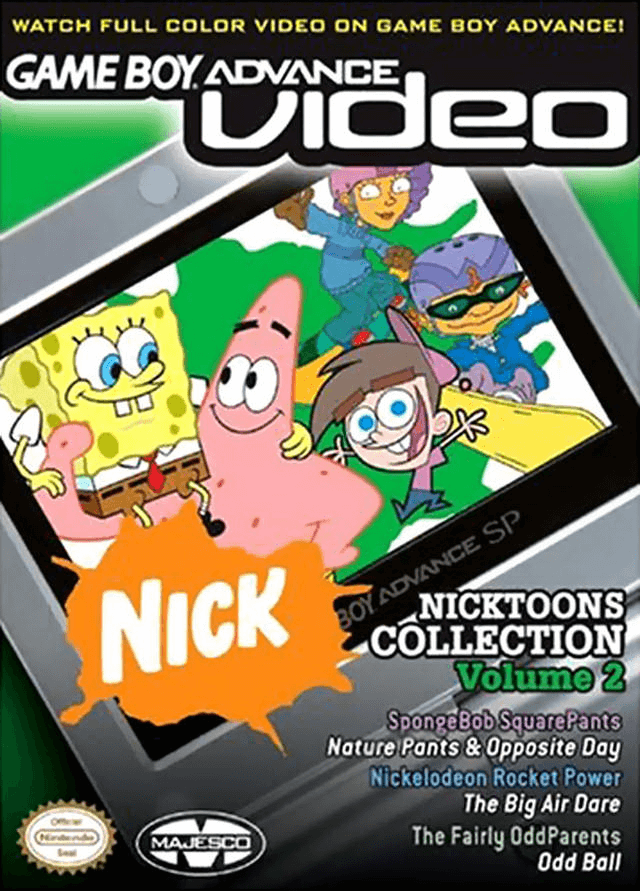 GBA Video Nicktoons Collection Volume 2 box art for GameBoy Advance